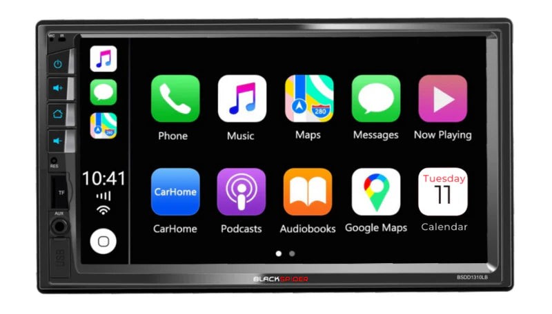 Blackspider 7" Double DIN Radio Long Body