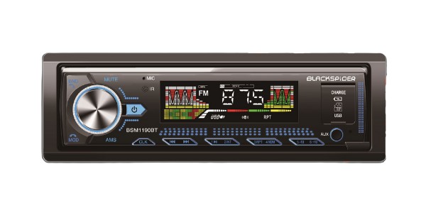 Blackspider Single DIN Radio Bluetooth/USB/AUX