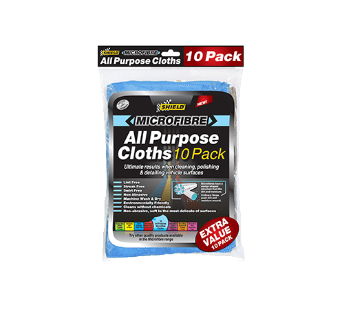 Shield Microfibre All Purpose Cloths 10 Pack - Lesotho Motor Clinic (Pty) Ltd