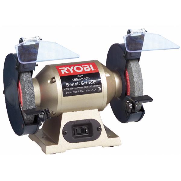 Ryobi Bench Grinder 150MM 200W 1/3HP HBG-6E - Lesotho Motor Clinic (Pty) Ltd