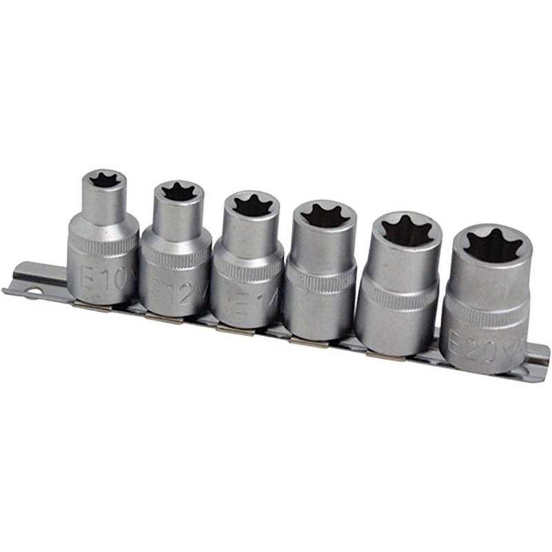 AutoGear 6 Piece CRV Female Torx Socket Set - Lesotho Motor Clinic (Pty) Ltd