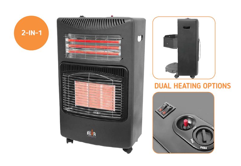 Infrared Heating Alva Gas Electric Heater Alva 3-Panel Luxurious