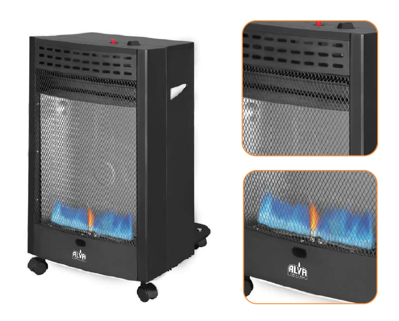 Blue Flame Convection Roll About Gas Heater