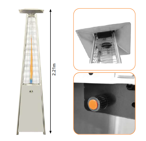 ALVA Patio Gass Heater Quartz Glass Tube