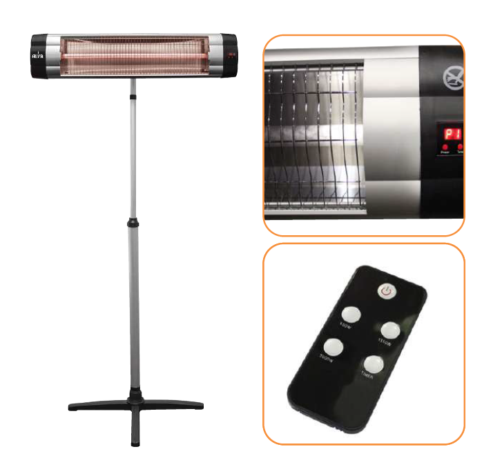 ALVA Electric Infrared Heater with Telescopic Stand