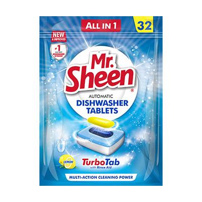 Mr. Sheen Automatic Dishwasher Detergent Tablets – Lemon (32 Tablets) - Lesotho Motor Clinic (Pty) Ltd